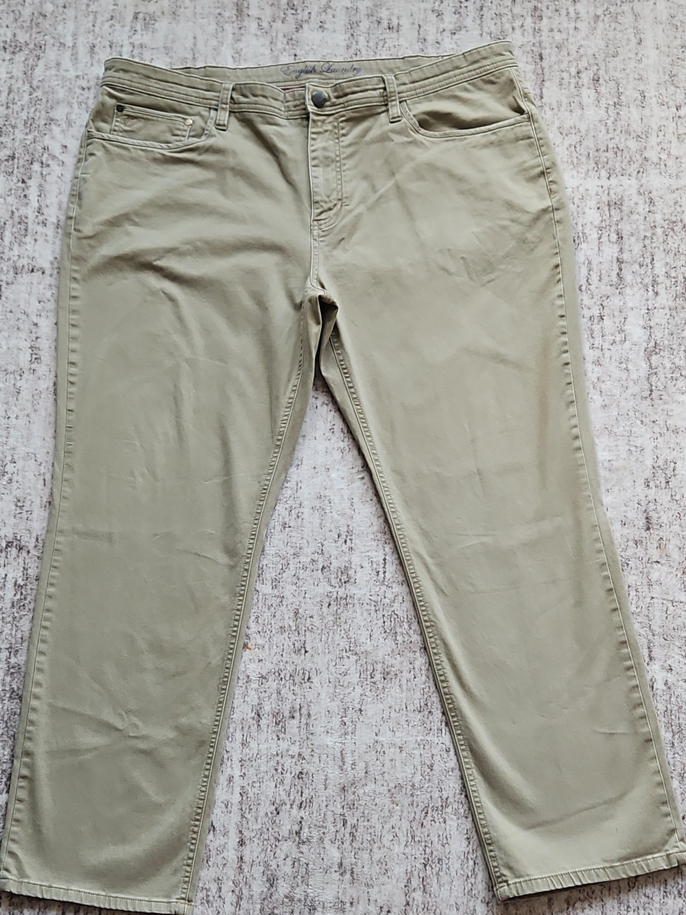 English Laundry Men's Relaxed Khaki Jeans